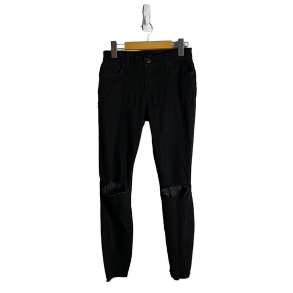 Joe’s Women's Black Dion Skinny Ankle Distressed Jeans